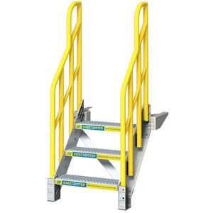 straight staircase / metal / with security bars