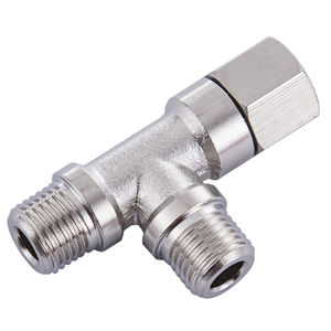 threaded fitting / T / pneumatic / for gas