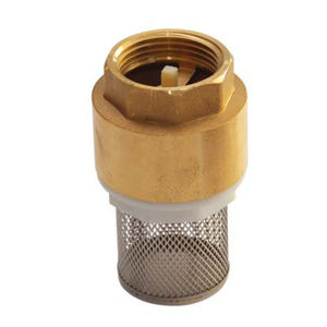 foot check valve / disc / female / stainless steel