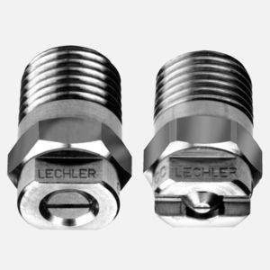 spray nozzle / for cleaning / for water / flat spray