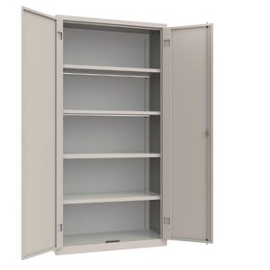 storage cabinet / floor-mounted / hinged door / shelf