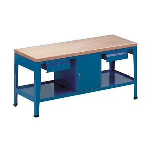 wooden workbench / 2-drawer / with compartments