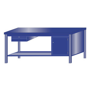 metal workbench / with drawer / monobloc