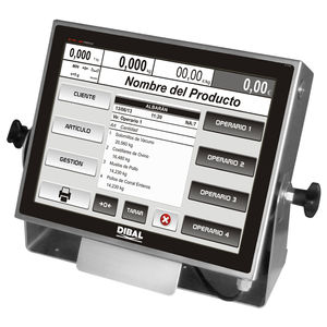 weight indicator with touchscreen