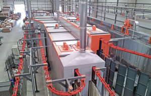 powder coating conveyor system