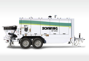 trailer-mounted concrete pump