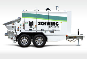 trailer-mounted concrete pump