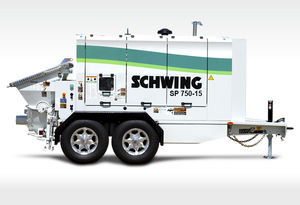 trailer-mounted concrete pump