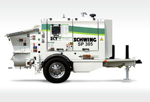 trailer-mounted concrete pump