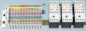 DIN rail-mounted terminal block