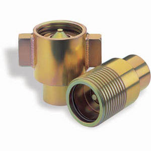 screw-in fitting / straight / hydraulic / stainless steel