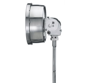 gas expansion thermometer / analog / insertion / stainless steel