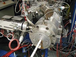 tube extrusion line / for PE / for EVOH / 3-layer
