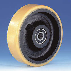 wheel with solid tire / polyurethane / cast iron / for heavy loads