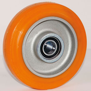 wheel with solid tire / polyurethane / handling / low-noise