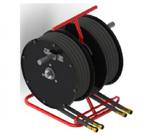 hydraulic hose reel / manual / fixed / double