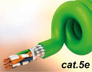 data electrical cable / Ethernet / flameproof / spiral