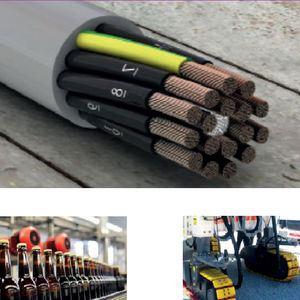 power cable / UV-resistant / fire-resistant / transparent