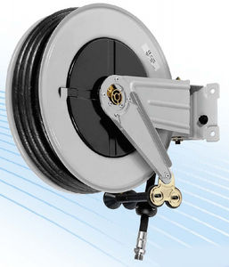 hose reel / self-retracting / swiveling / steel