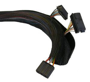 braided sleeve / for cables / for electrical cables / polyester
