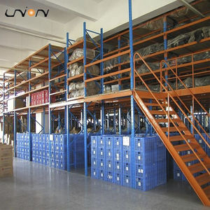 industrial mezzanine with racking system