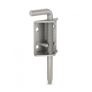 sliding bolt latch / zinc-plated steel / stop