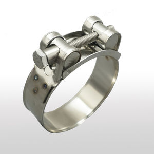 stainless steel hose clamp / bolt / with trunnions / high-torque