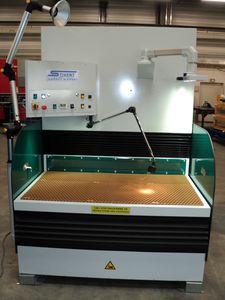 dust removal downdraft table