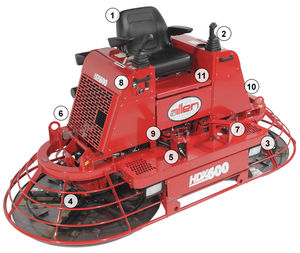 ride-on power trowel