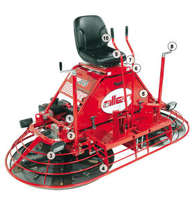 ride-on power trowel