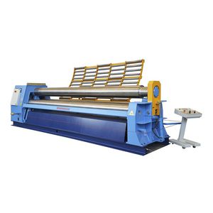3-roller plate bending machine / hydraulic / CNC / with mobile control panel