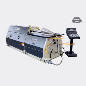 4-roller plate bending machine / hydraulic / conical