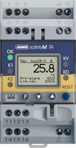 DIN rail-mounted safety monitor 1