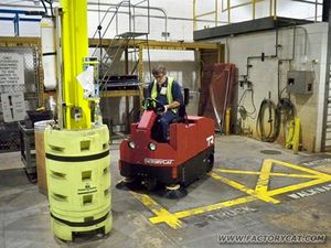 ride-on sweeper / battery-powered / compact
