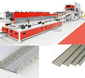 cable channel roll forming line / cutting / punching / automatic