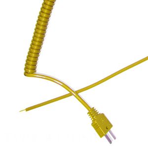power cable / Socket / spiral / for thermocouples
