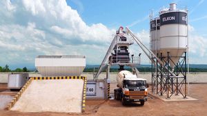stationary concrete batching plant / compact