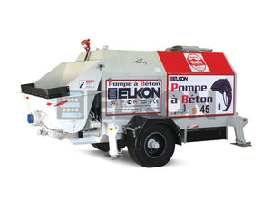 trailer-mounted concrete pump