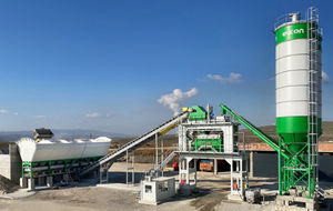 stationary concrete batching plant