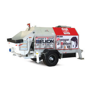 trailer-mounted concrete pump