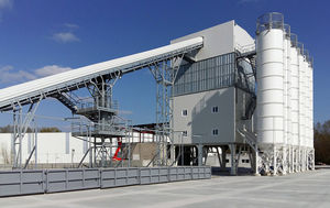stationary concrete batching plant