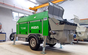 trailer-mounted concrete pump