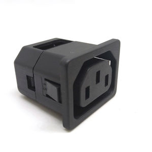 panel-mounted electrical socket