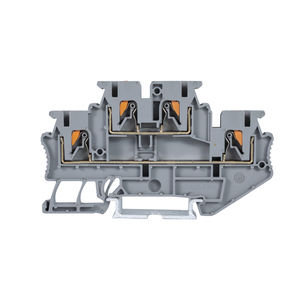 DIN rail-mounted terminal block
