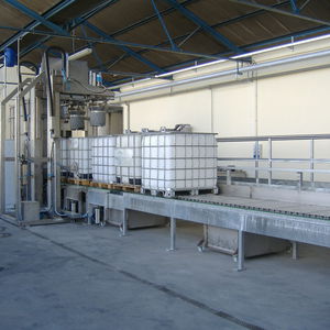 Spray washing line - İSTANBUL ELECTROSTATICS - inox / with conveyor