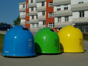 galvanised steel waste container