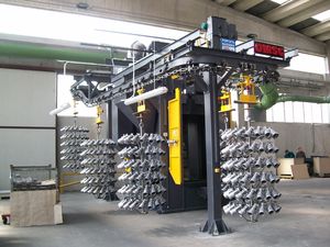 hook shot blasting machine / for metal / automatic