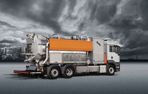 vacuum-loader truck