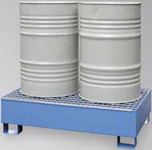 2-drum containment bund / galvanized steel / fire protection