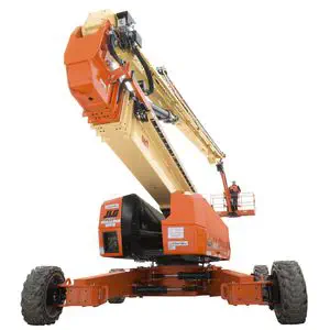 JLG E450AJ  Articulated boom lift wheeled - TrucksNL